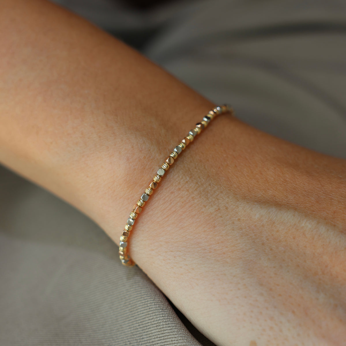Diamond Cut Square Bracelet