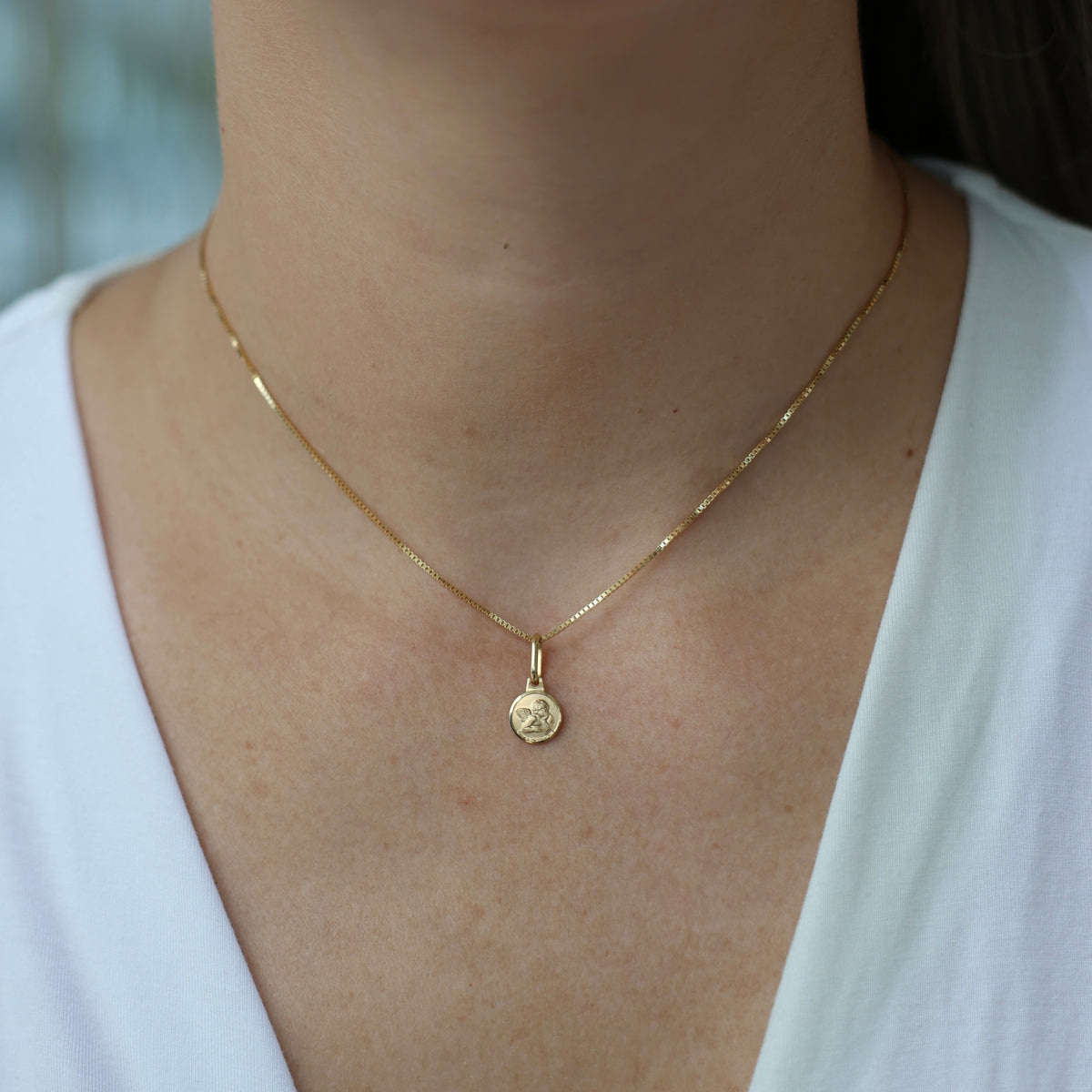 Mini Angel Round Medal