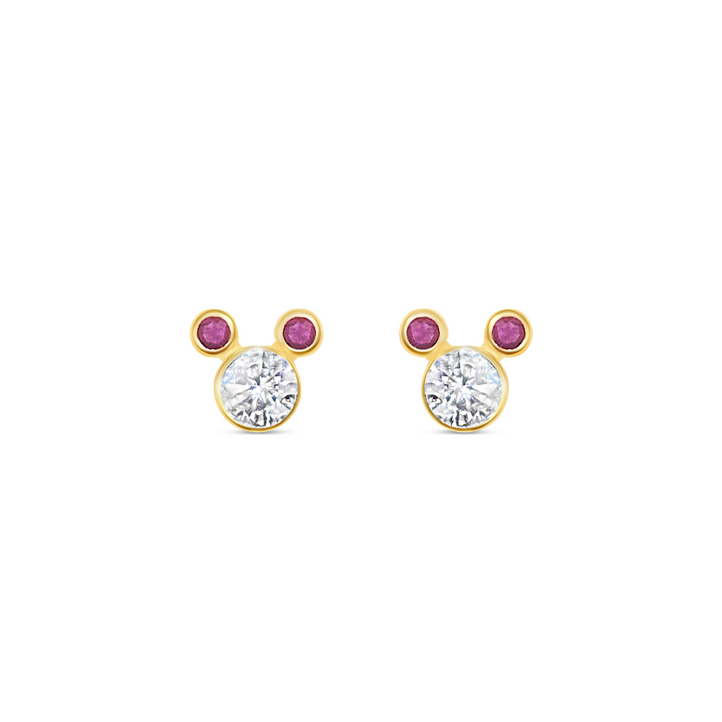 Small Mickey Colors Baby Stud Pink