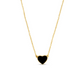 Black Heart Plain Necklace