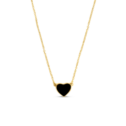 Black Heart Plain Necklace