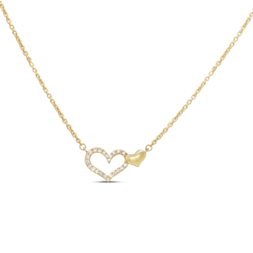 Heart with diamond necklace