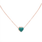 Turquoise Heart Puff Necklace
