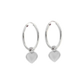 Puff Heart Huggies white gold