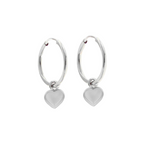 Puff Heart Huggies white gold