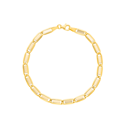 Flat Halo Italian Link Bracelet