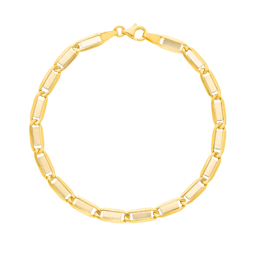 Flat Halo Italian Link Bracelet