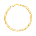 Flat Halo Italian Link Bracelet