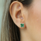 Flower Diamond With Emerald Stud