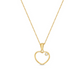 Open Heart With CZ Necklace