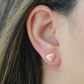 Diamond Cut Heart Stud