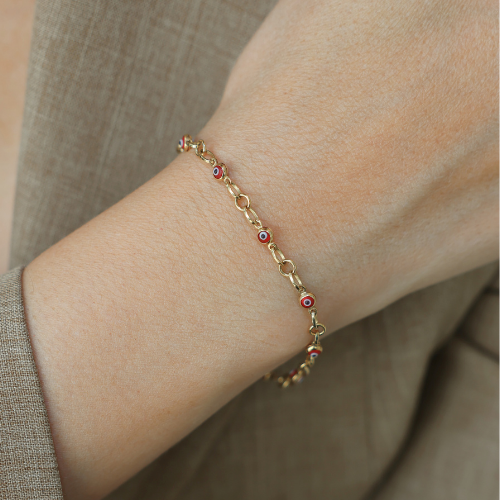 Red Turk Eye Bracelet