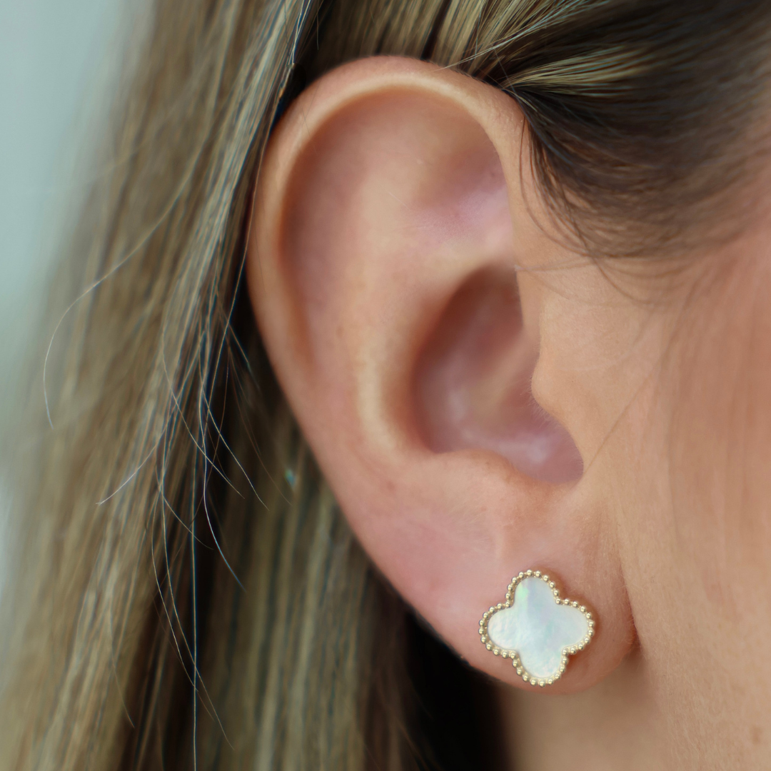 Mother Pearl Flower Stud