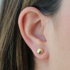 Half Diamond Cut Balls Stud