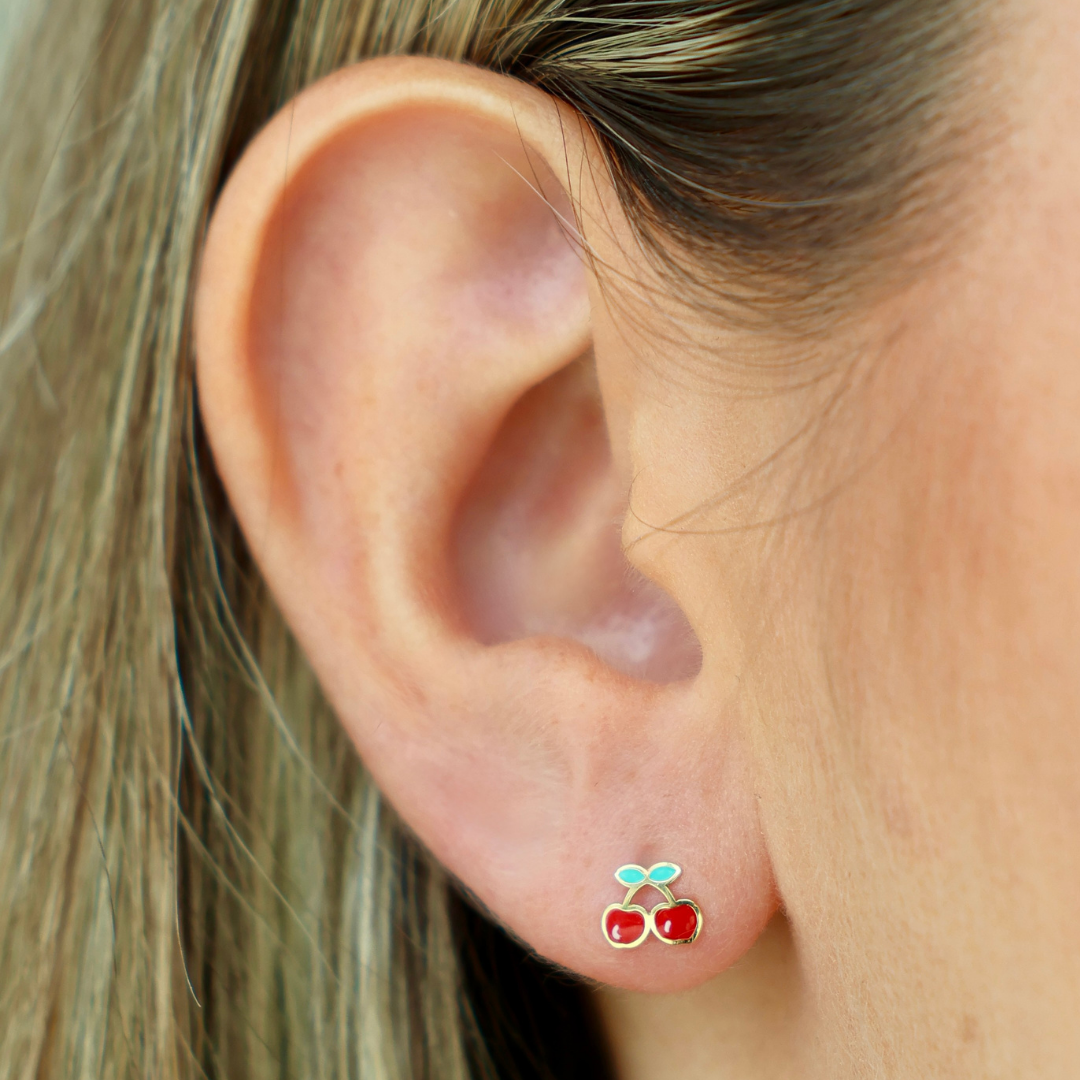 Cherry Baby Stud Earrings