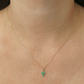 Emerald Cross Small Necklace