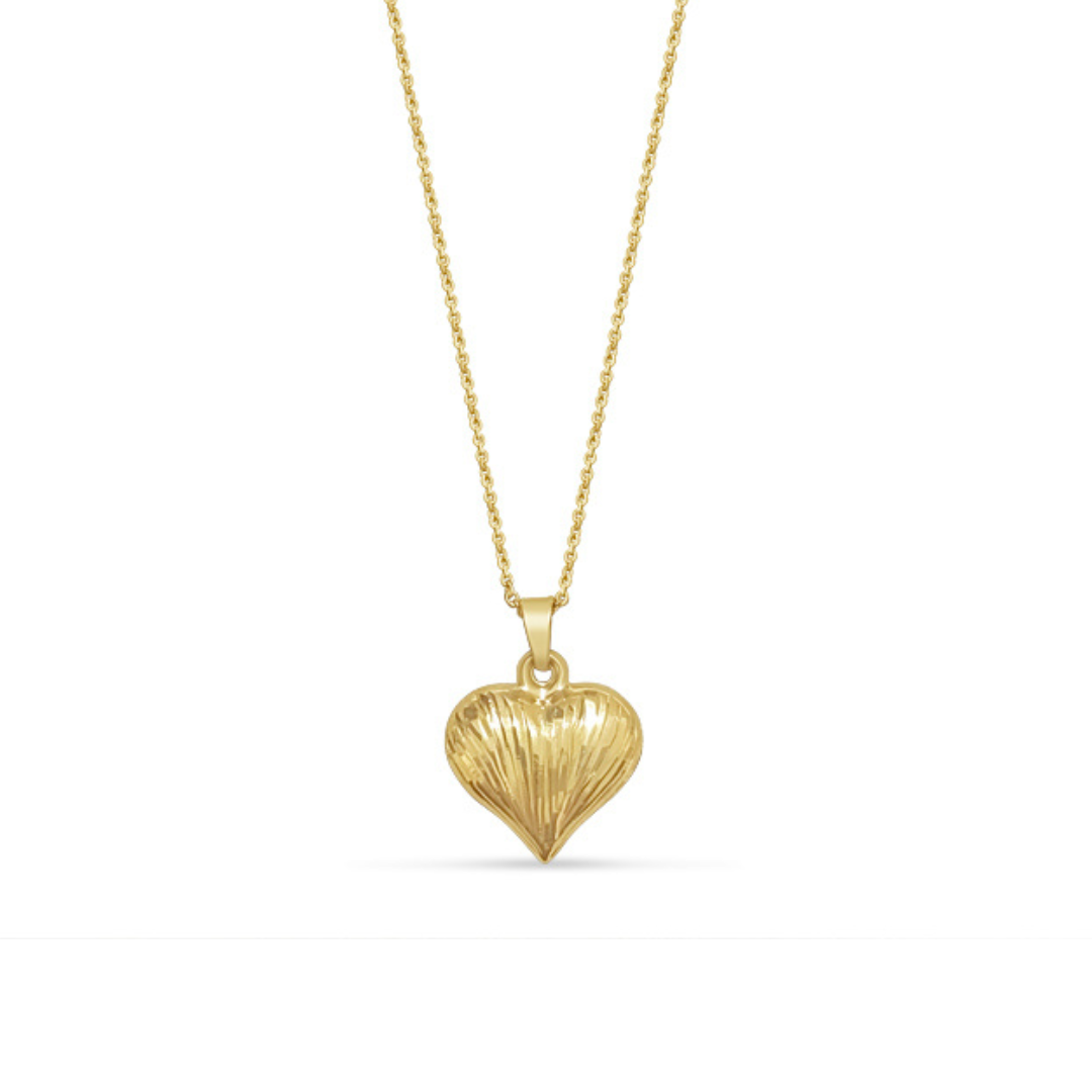 Diamond Cut Heart Necklace