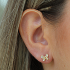Cz Butterfly Stud