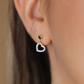 Open Heart With Zirconia Earring