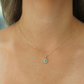 Emerald With Diamond Necklace