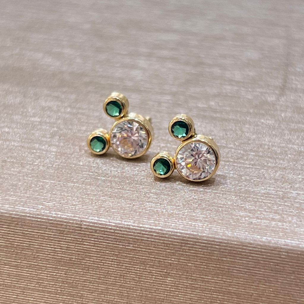 Small Mickey Colors Baby Stud Green