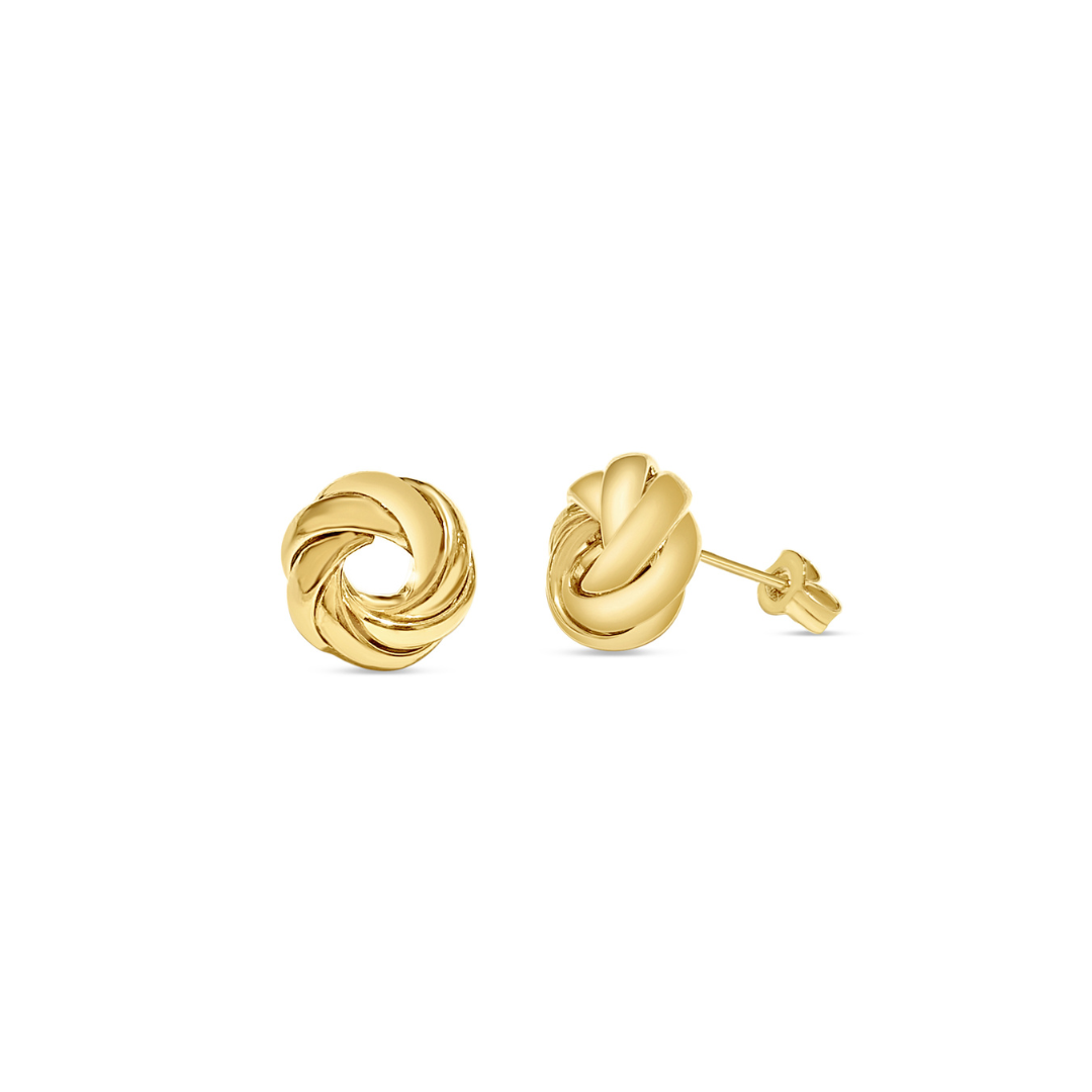 Diamond Cut Big Knot Stud