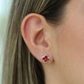 Flower Diamond With Rubi Stud