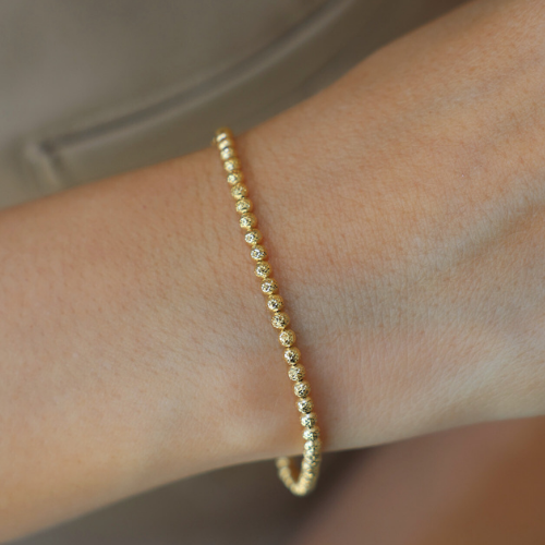 Diamond Cut Balls Bracelet