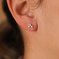 Two Tone Circle and cz stud