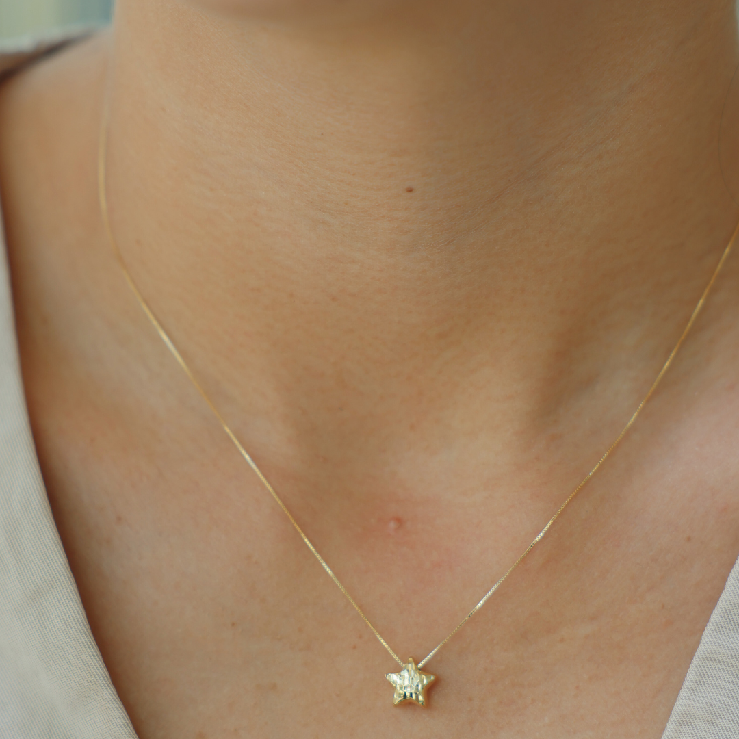 Diamond Cut Star Necklace