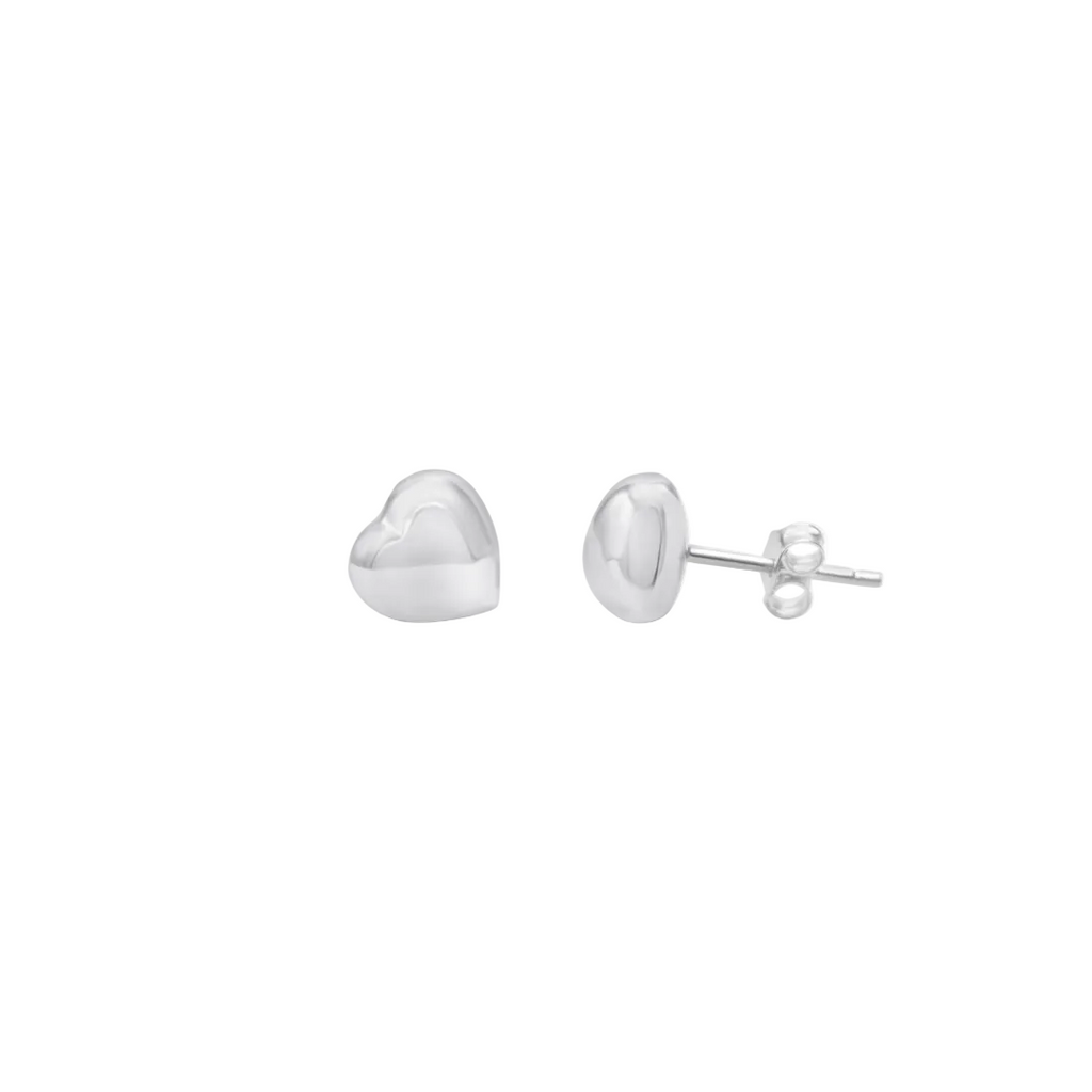 Heart Puff Stud Medium