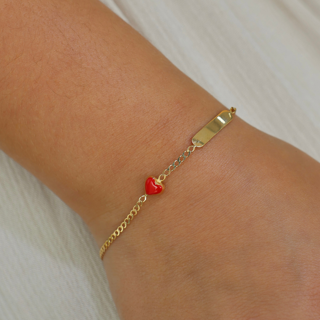 Red Heart Baby ID Bracelet