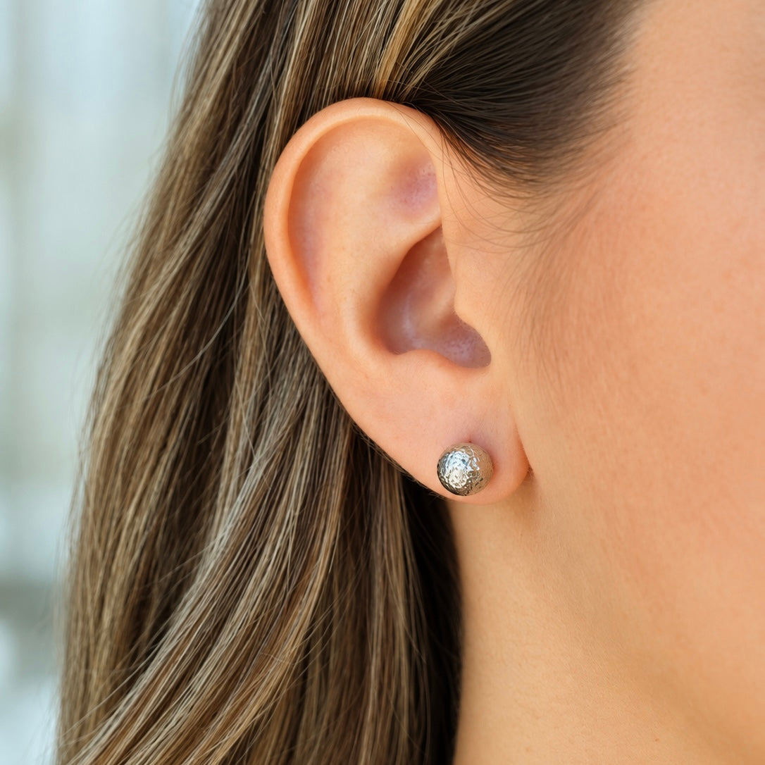 Diamond cut Balls Stud