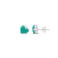 Turquoise Heart Puff Stud Medium