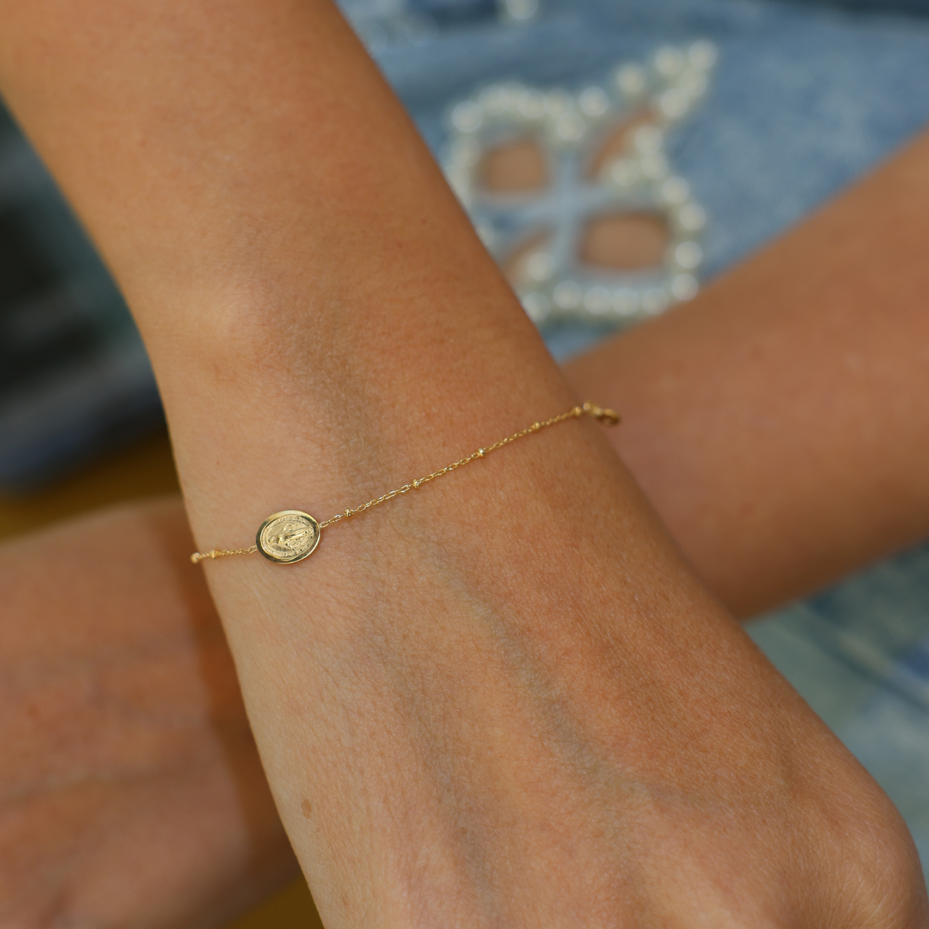 Oval Milagrosa With Cz Bracelet