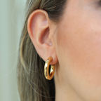 Medium Classic Puff Hoops
