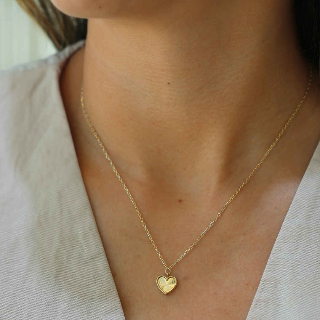 Diamond Cut Solid Heart