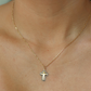 Puff Cross Fancy Style Necklace