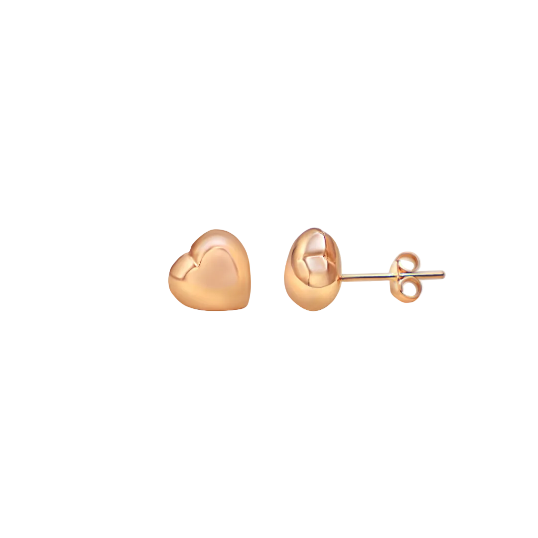 Heart Puff Stud Medium