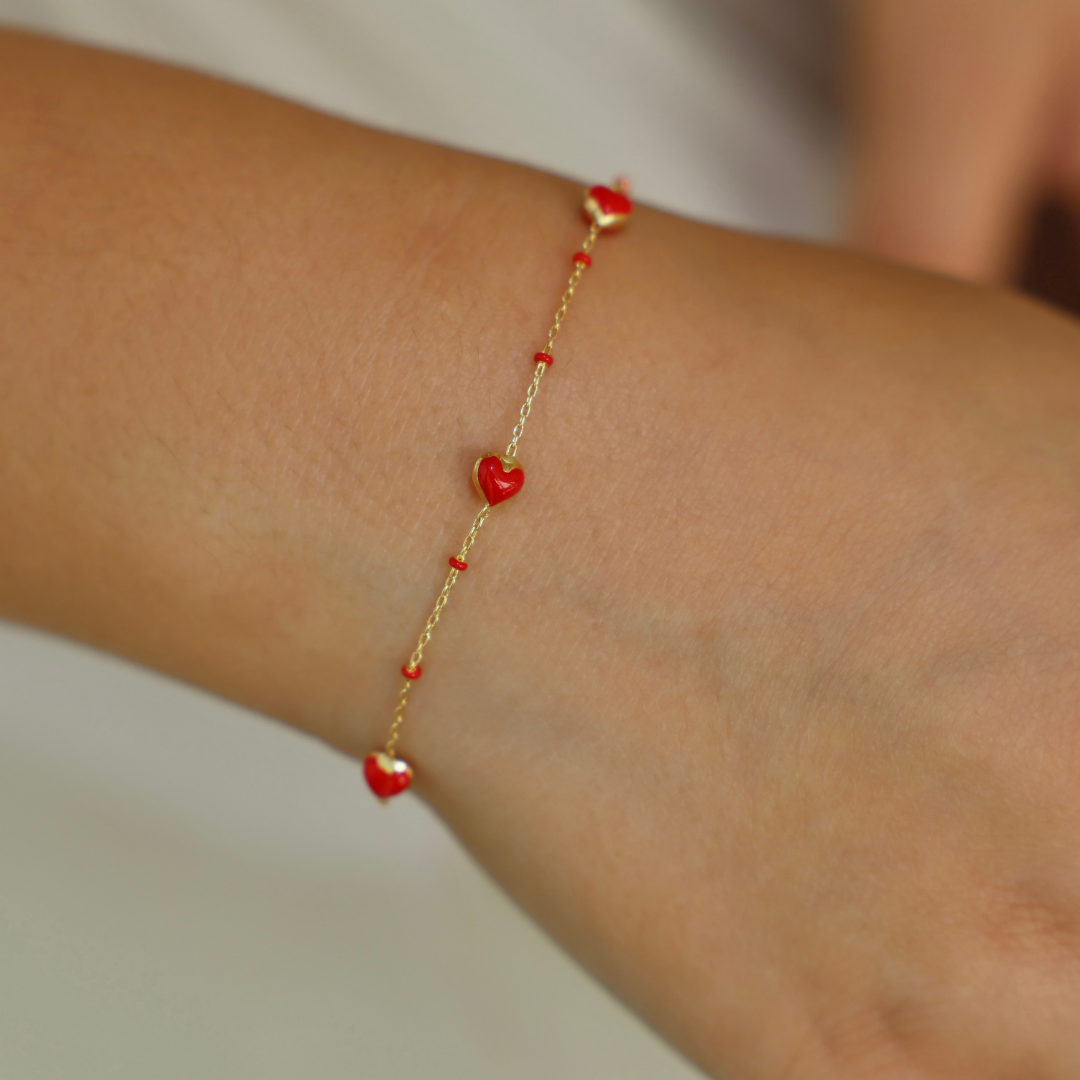 Red Heart Baby Bracelet