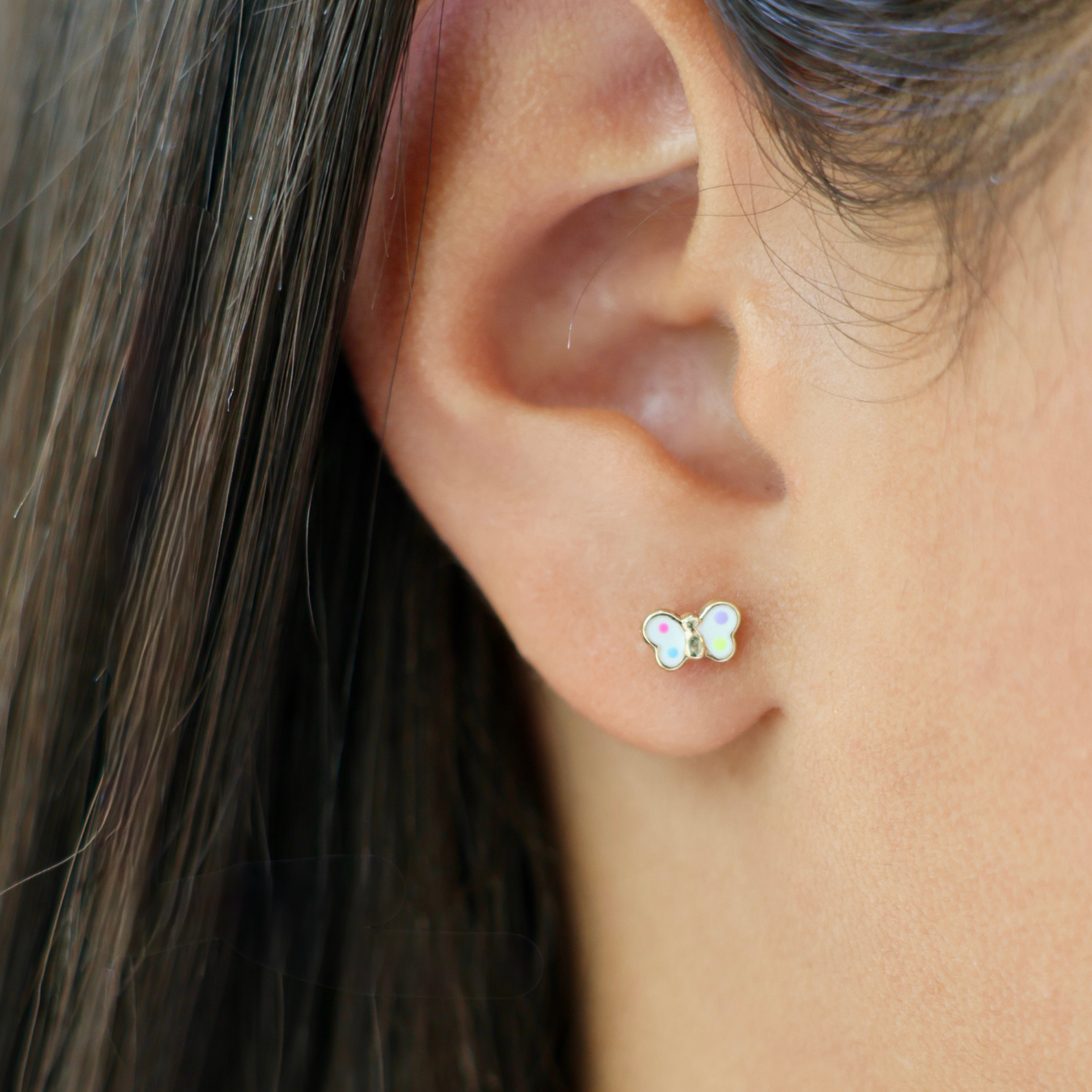 White Butterfly Stud Baby
