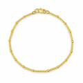 Balls and Diamond Cut Stick Bracelet