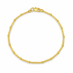 Balls and Diamond Cut Stick Bracelet