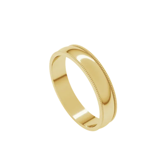 Milgrain Standard Fit Wedding Band