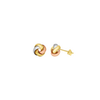 Knot Style Earrings Tri-Color