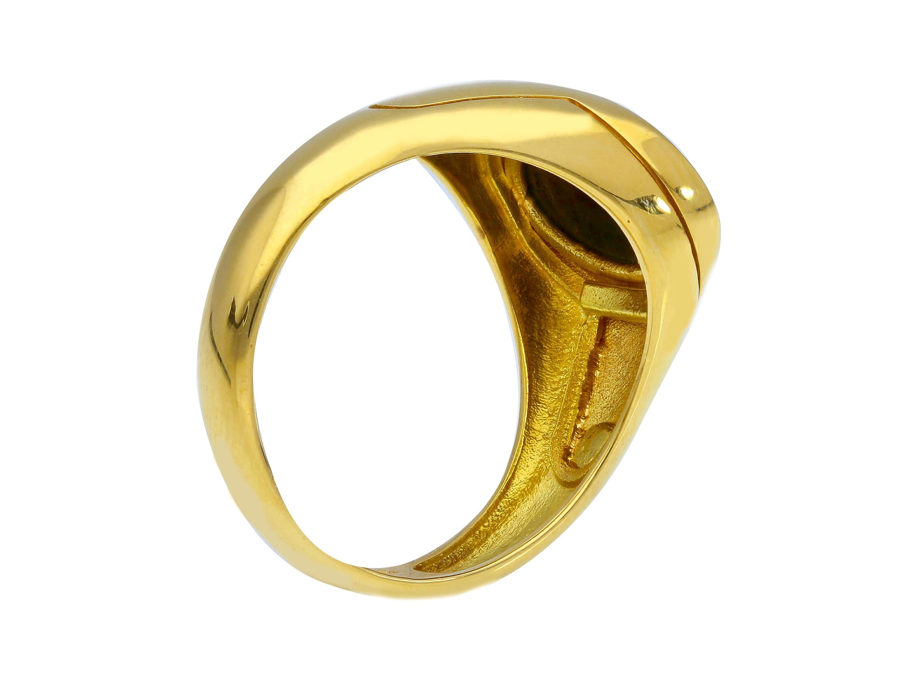 Round Black Onix Stone Ring