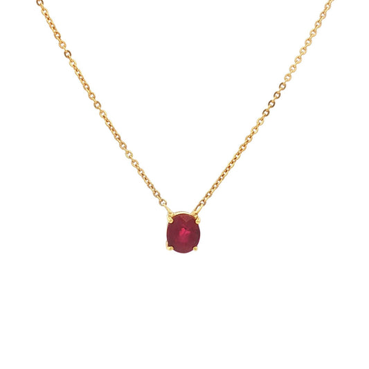 Ruby Oval Necklace