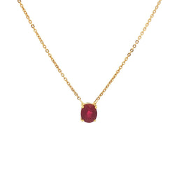 Ruby Oval Necklace