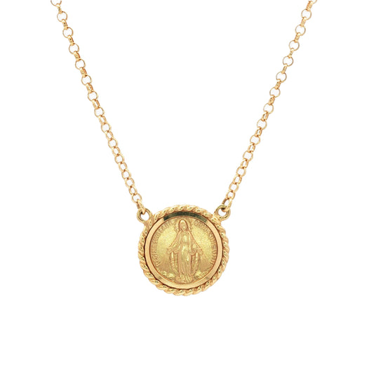 Round Milagrosa Necklace Solid