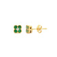 Flower With Diamond and Emerald Stud